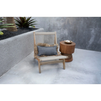 Housse de coussin coton et raphia noir naturel 30x50