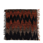 Écharpe à motif en zigzag avec franges, idéale pour accessoire de mode