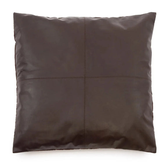 Coussin en cuir marron à quatre panneaux Choco 60x60_40 pour un intérieur élégant