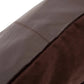 Coussin en cuir marron et tissu de 60x60 pour un intérieur élégant
