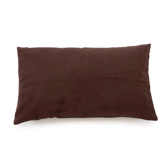 Housse de coussin en cuir marron Choco 30x50 pour décoration intérieure