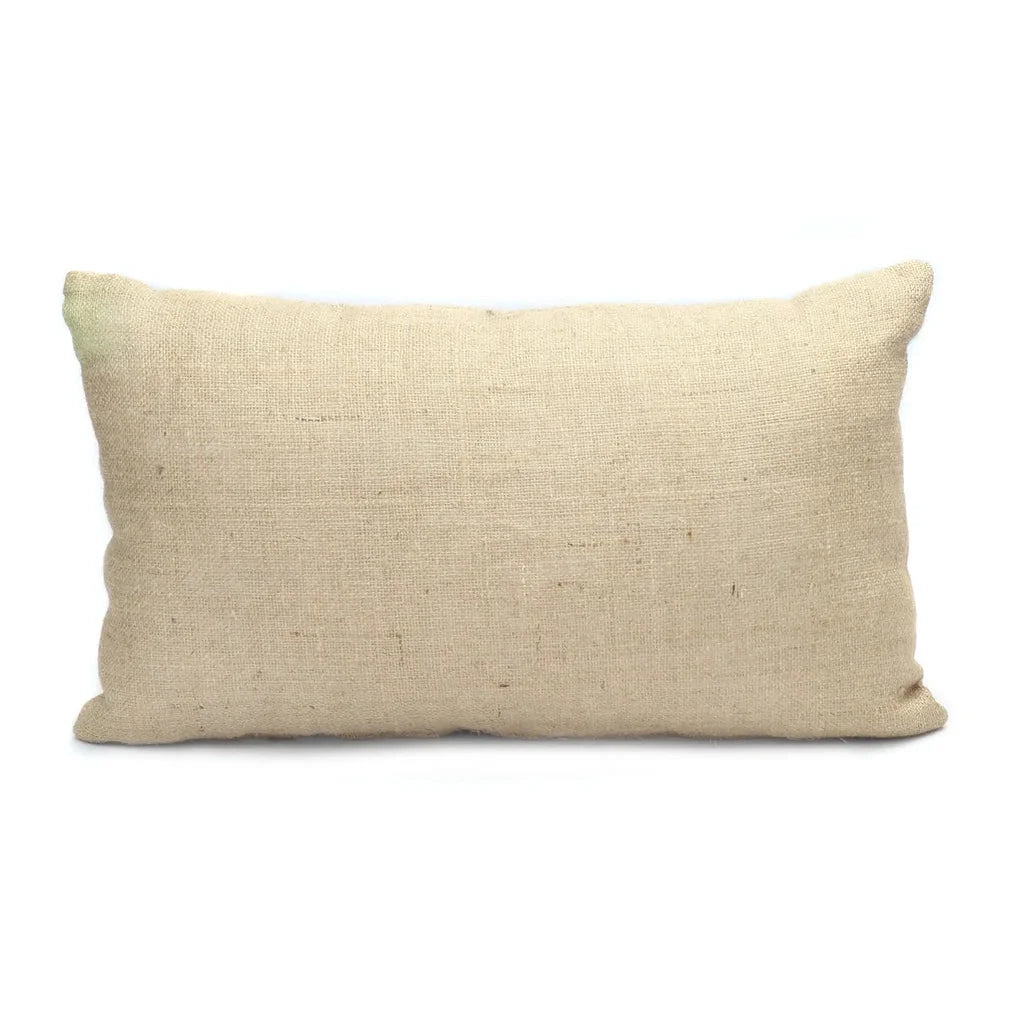 Coussin rectangulaire beige en jute dans la housse Naturelle 30x60