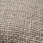 Housse de coussin en lin texturé beige et gris 50x50 cm