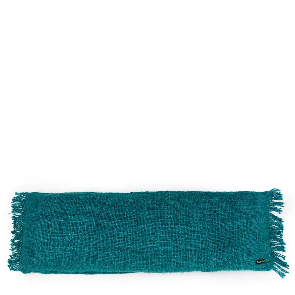 Écharpe à franges teal pour la housse de coussin Oh My Gee Aqua 35x100_40