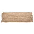 Housse de coussin rectangulaire en jute beige avec franges 35x100 Oh My Gee