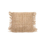 Coussin en jute frangé La housse de coussin Oh My Gee beige 40x40 cm