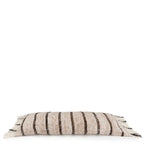 Coussin lombaire rayé avec franges, Housse de coussin Oh My Gee Bohémien Blanc