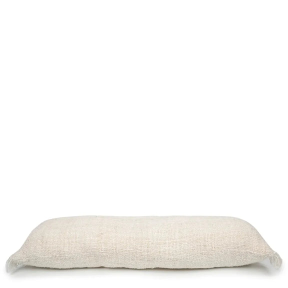 Coussin oblong tissé crème La housse de coussin Oh My Gee 35x100