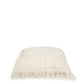Housse de coussin Oh My Gee crème 40x40 avec franges et texture tissée