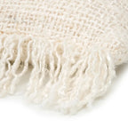 Plaid en crème tissé avec franges pour coussin Oh My Gee 40x40