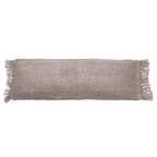 Coussin rectangulaire gris perle avec frange de 35x100 cm La housse de coussin Oh My Gee