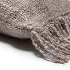 Coussin gris perle tissé avec franges, La housse de coussin Oh My Gee 35x100_40