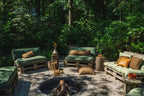 Mobilier de jardin en palettes avec la housse de coussin Oh My Gee marron 30x50_40