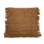 Coussin tissé marron avec frange, La housse de coussin Oh My Gee - 60x60_40