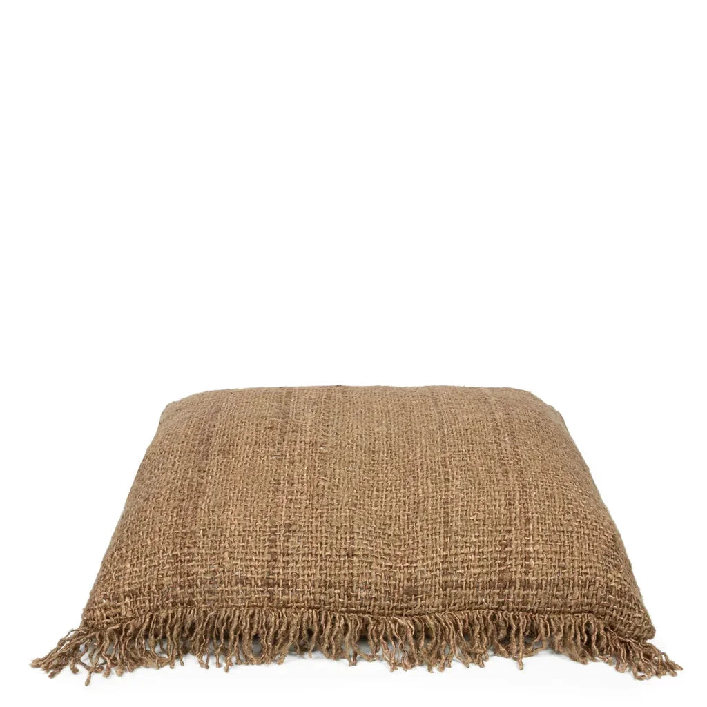 Coussin tissé marron avec frange, La housse de coussin Oh My Gee 60x60_40