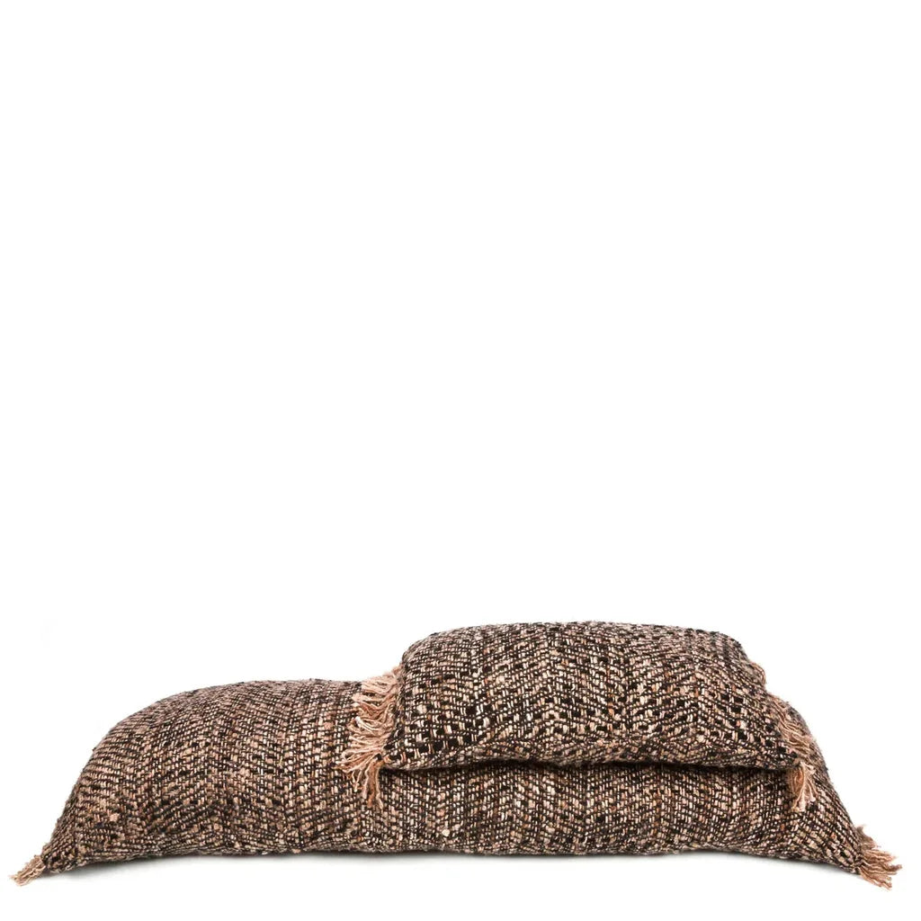 Coussins herringbone marron de la housse Oh My Gee en noir et cuivre, 30x50_40