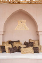 Lampe pendentif tissée pour accompagner La housse de coussin Oh My Gee - Noir Cuivre