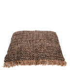 Couverture tissée brun et beige avec franges pour la housse Oh My Gee - Noir Cuivre