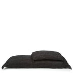 Plaid et coussin noir en tissu tissé avec motif pour décoration intérieure moderne