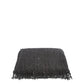 Plaid tissé noir avec franges, parfait pour la housse de coussin Oh My Gee