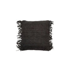 Coussin noir tissé avec frange de la housse de coussin Oh My Gee - 40x40_40