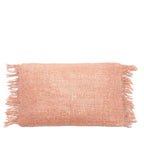 Coussin rectangulaire tissé frangé en rose saumon Oh My Gee 30x50_40
