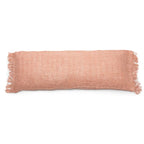 Coussin rectangulaire texturé et avec franges en rose saumon Oh My Gee 35x100_40