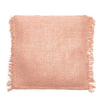 Coussin carré frangé rose saumon La housse de coussin Oh My Gee 60x60_40