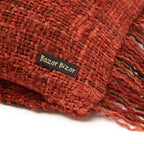 Écharpe orange tissée avec franges, accessoire pour La housse de coussin Oh My Gee