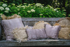 Coussins décoratifs en velours béton avec franges, La housse de coussin Oh My Gee 30x50