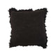Coussin carré noir à franges La housse de coussin pleine lune - noir
