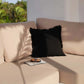 Coussin noir à franges La housse de coussin pleine lune pour un intérieur élégant