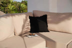 Coussin noir à franges La housse de coussin pleine lune pour un intérieur élégant