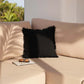 Coussin noir à franges de la collection La housse de coussin pleine lune