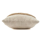 Housse de coussin en raphia et coton 50x50 cm
