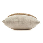 Housse de coussin en raphia et coton 50x50 cm