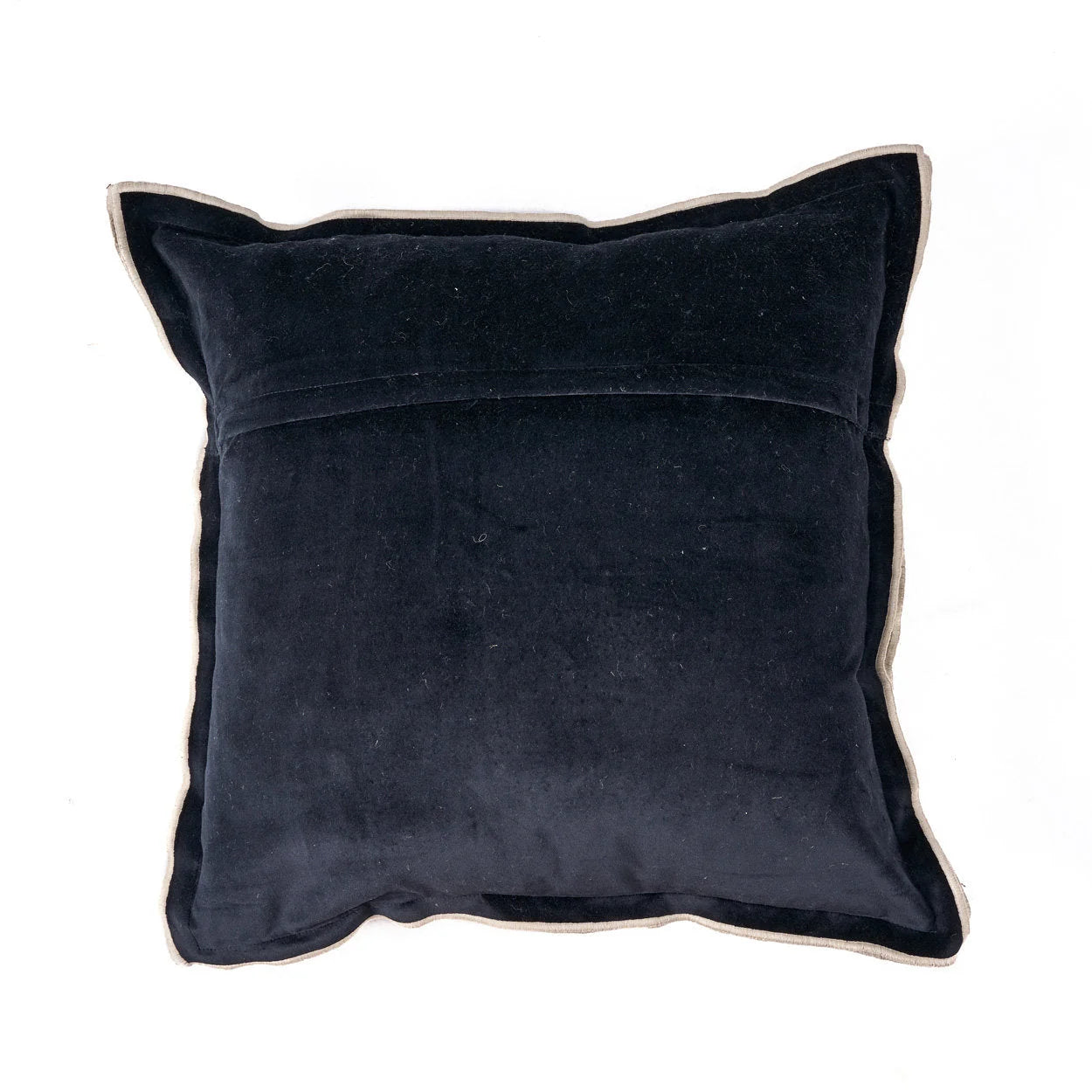 Housse de coussin rayée beige et noir texturée à rayures verticales