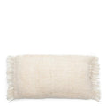 Housse de coussin rectangulaire en coton crème texturé 30x50 cm