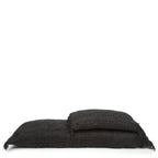 Deux couvertures en coton noir tissées avec franges, parfaites pour la Housse de coussin rectangulaire