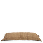 Housse de coussin rectangulaire marron en coton 35x100 cm, coussin ou stoppe-ventes