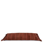 Housse de coussin rectangulaire en velours bordeaux avec franges – 35x100 cm