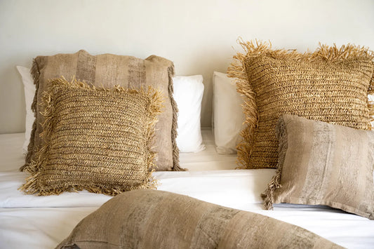 Housse de coussin en velours béton 40x40 cm avec coussins décoratifs texturés