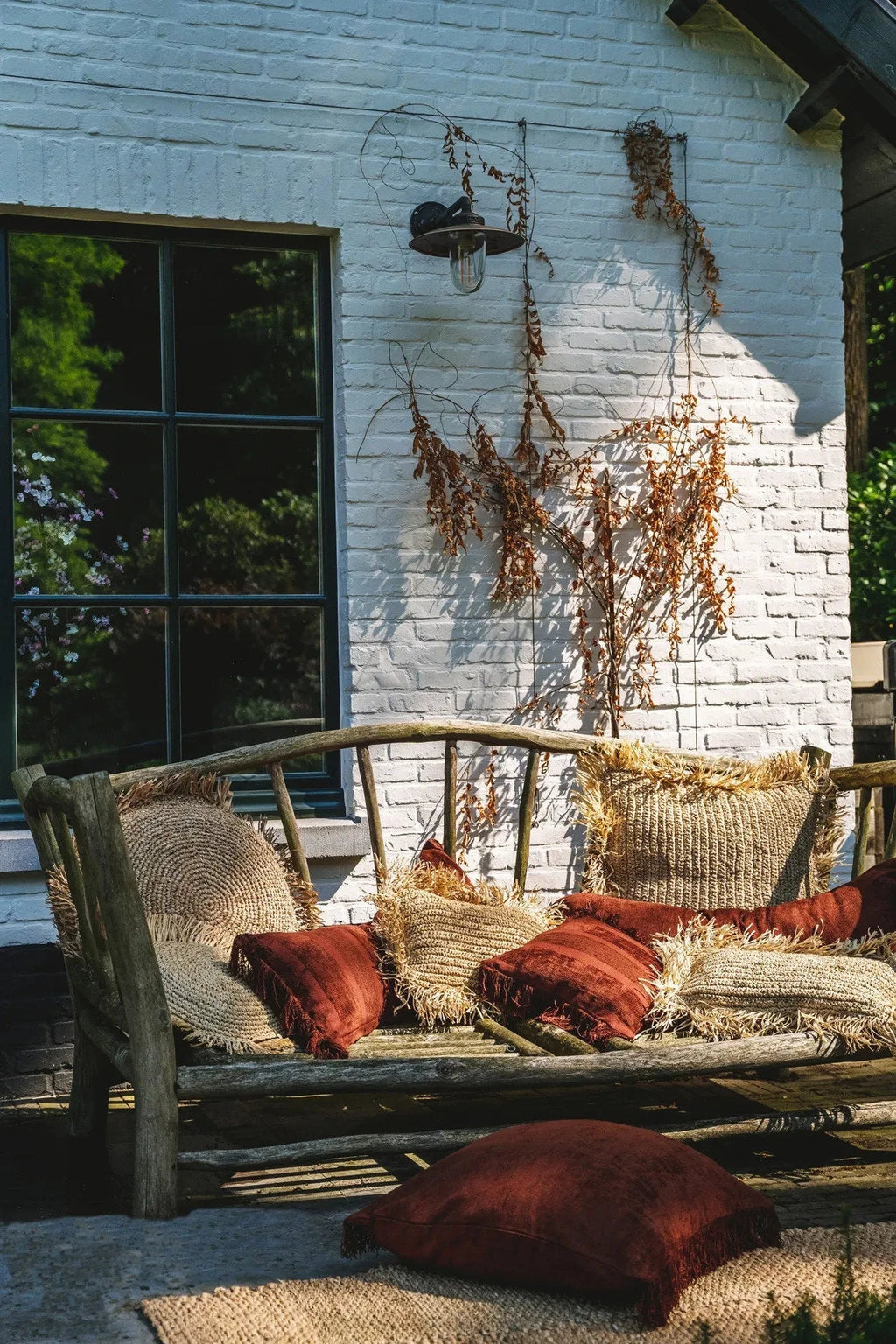 Housse coussin velours bordeaux rectangulaire - 30x50 cm