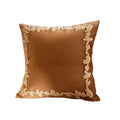 Housse de coussin 45x45 marron fond blanc