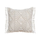 Housse de coussin macramé carré blanc 2