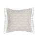 Housse de coussin macramé carré blanc