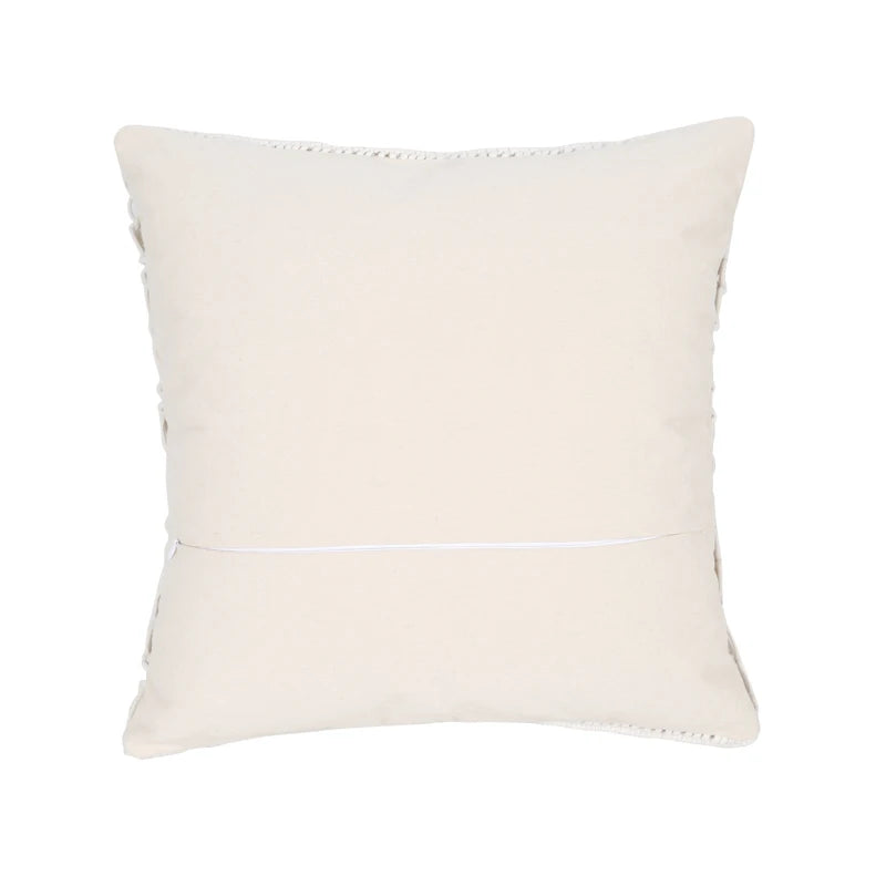 Housse de coussin macramé derrière