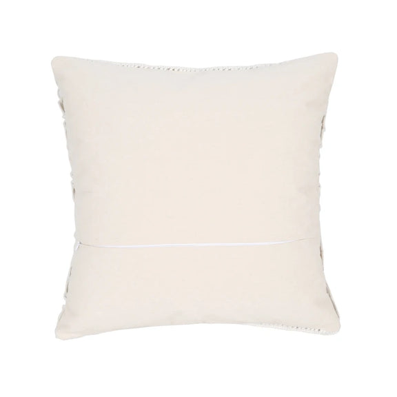Housse de coussin macramé derrière