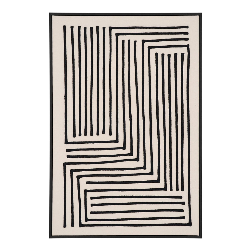 Impression sur toile et MDF noir beige 60×90 cm