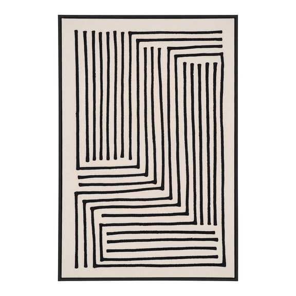 Impression sur toile et MDF noir beige 60×90 cm